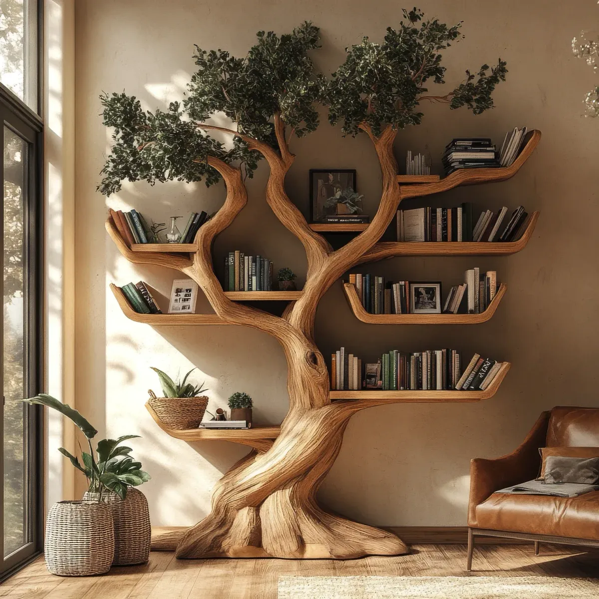 Wooden Verdantris Tree Bookshelf