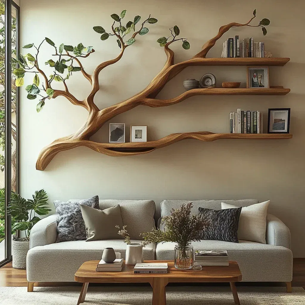 Wooden Lignara Tree Bookshelf