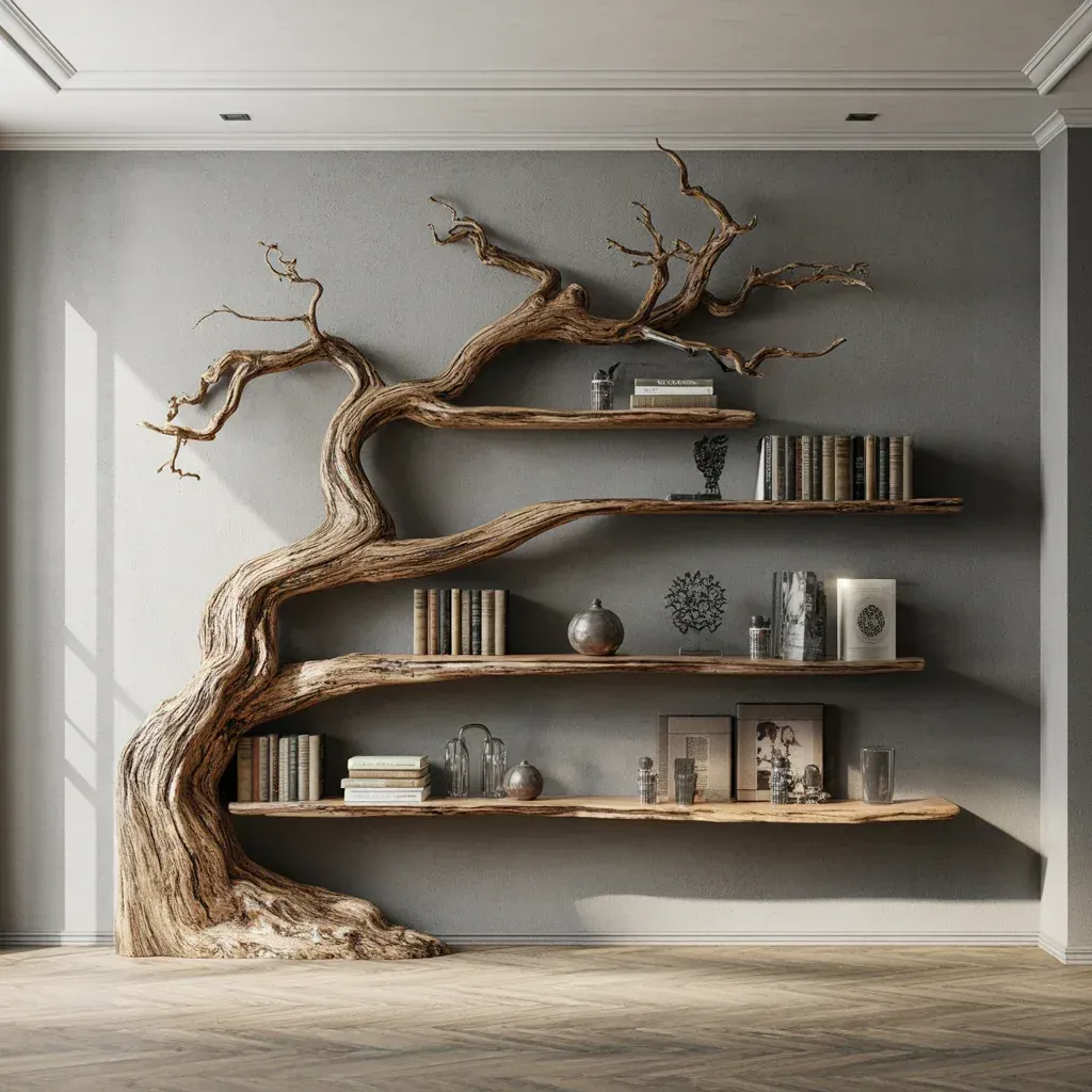 Wooden Arboris Drift Tree Bookshelf